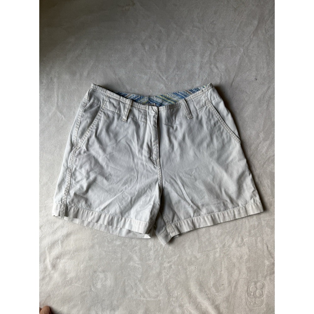 St. John's Bay‎ 109% Cotton Shorts Womens Size 8 White Preppy